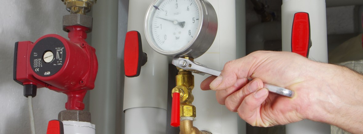 Gas boiler valve repair by plumber or heating engineer